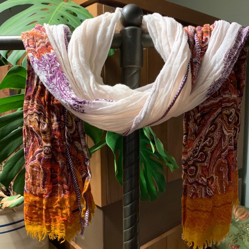 Beautiful multicolored scarf.